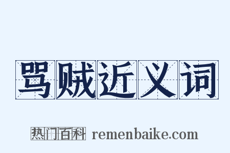 骂贼近义词是什么意思的图片